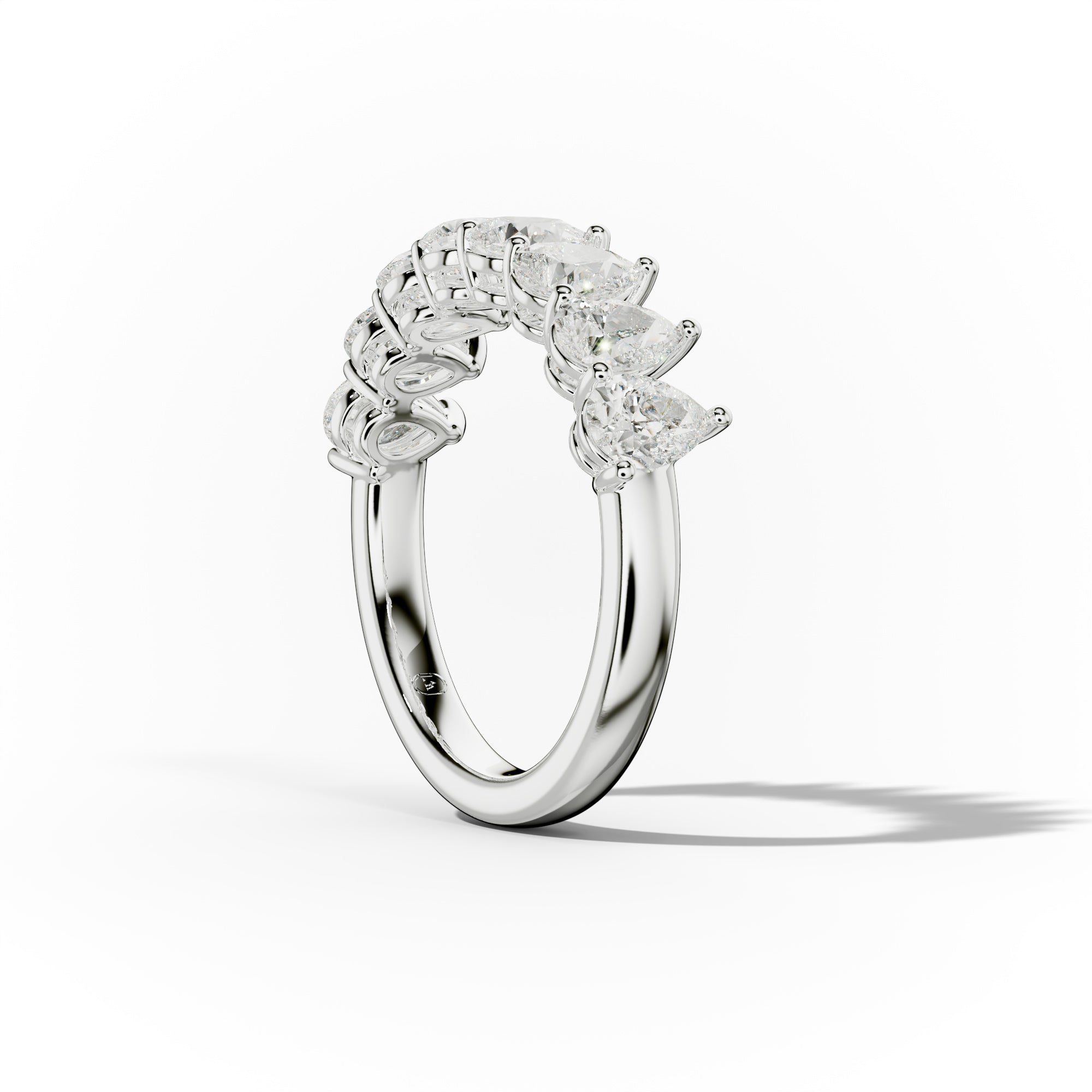 2.0 Carat Pear Diamond Anniversary Band